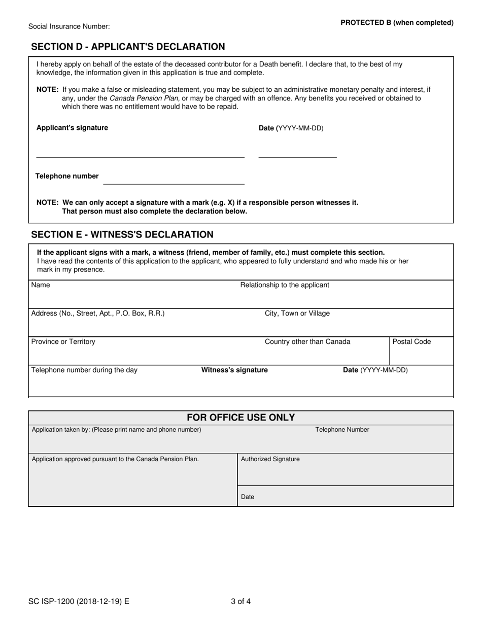 Form SC ISP-1200 - Fill Out, Sign Online And Download Fillable PDF ...