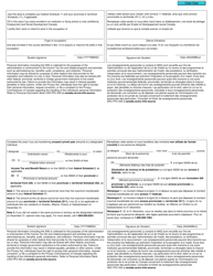 Form T2202 Tuition and Enrolment Certificate - Canada (English/French), Page 2