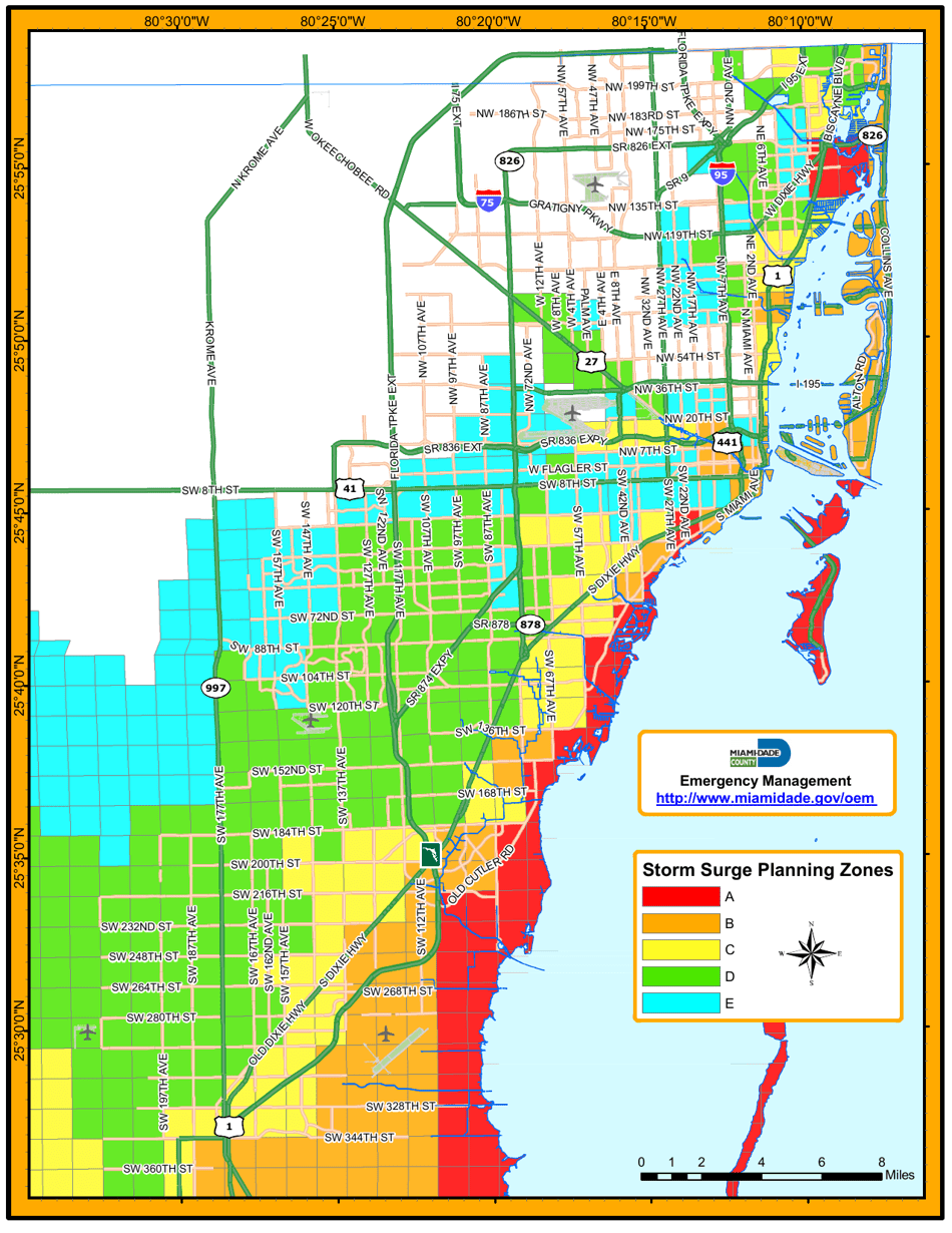 Florida Evacuation Zone Map - Fill Out, Sign Online and Download PDF ...