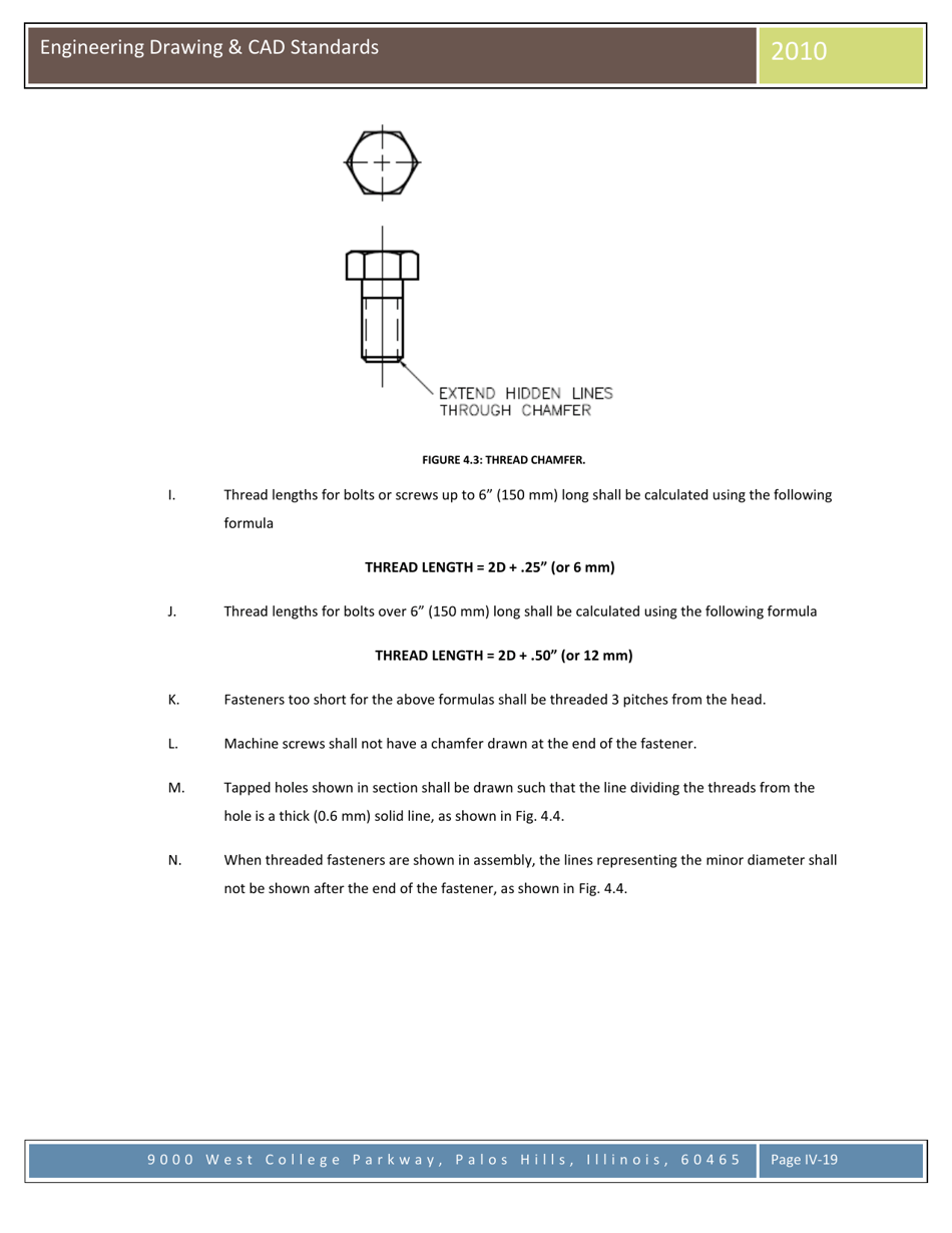 Engineering Drawing  Cad Standards - C. Bales, M. Vlamakis, Moraine Valley Community College, Page 19