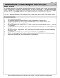 Document preview: Common Patient Assistance Program Application (HIV) - Nastad