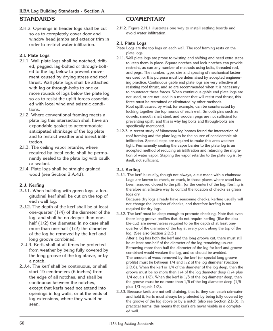 2000 Log Building Standards, Page 6