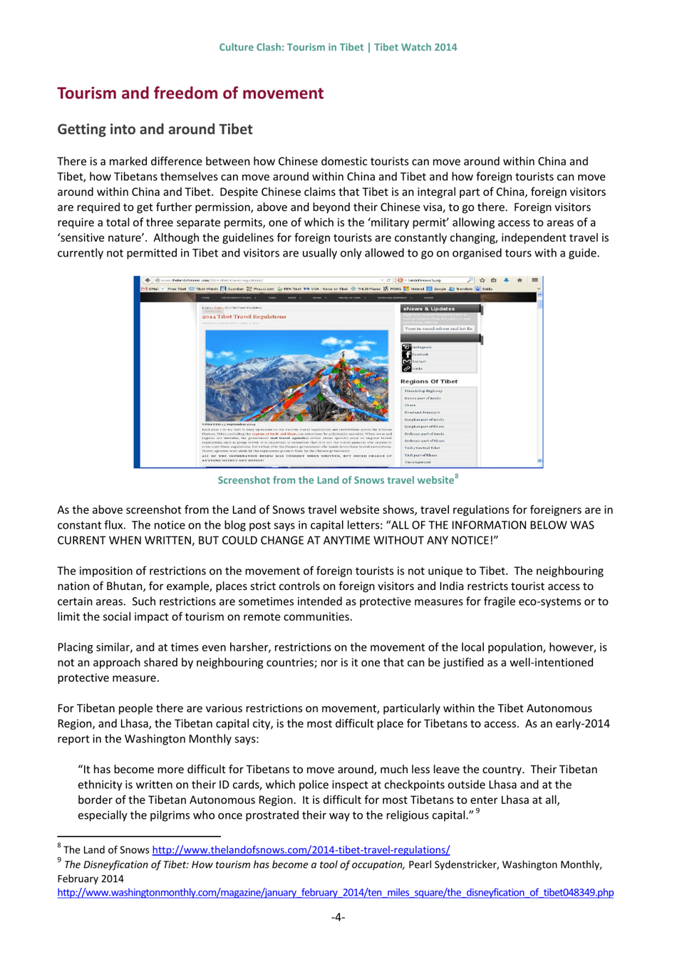 Culture Clash: Tourism in Tibet - Tibet Watch Thematic Report, Page 7