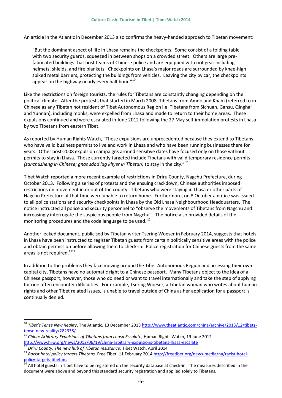 Culture Clash: Tourism in Tibet - Tibet Watch Thematic Report, Page 8