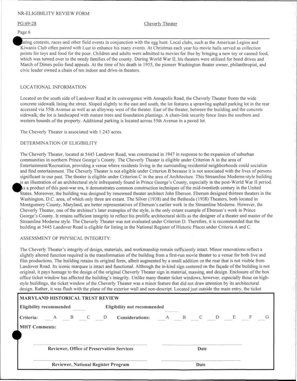 Sample Determination of Eligibility Form - Maryland, Page 6
