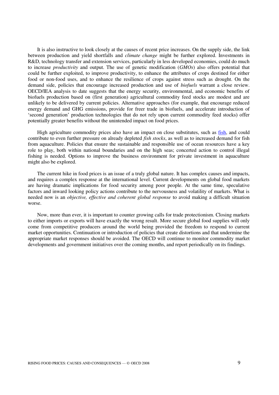 Rising Food Prices: Causes and Consequences - Organisation for Economic Co-operation and Development (Oecd), Page 9