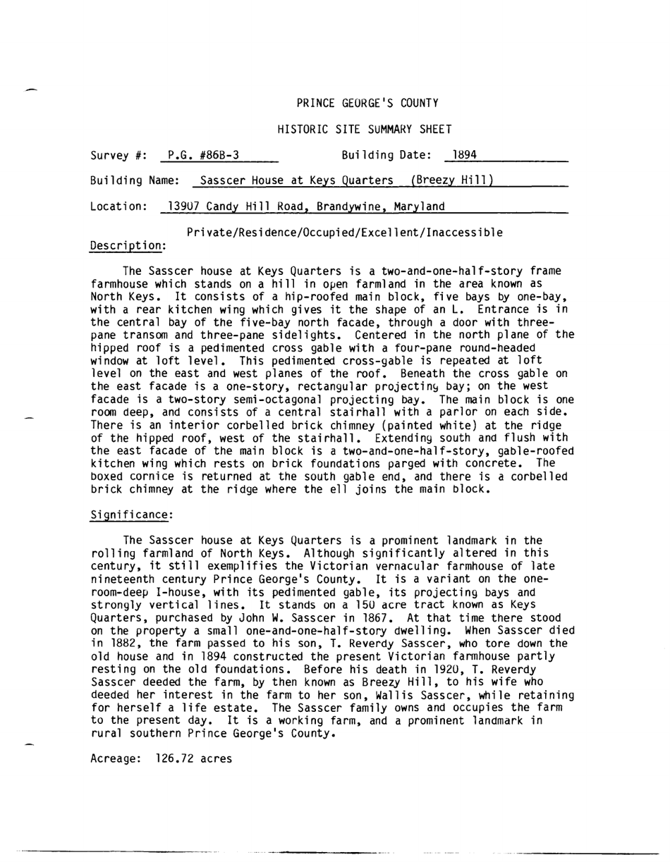 Sample State Historic Sites Inventory Form - Maryland, Page 10