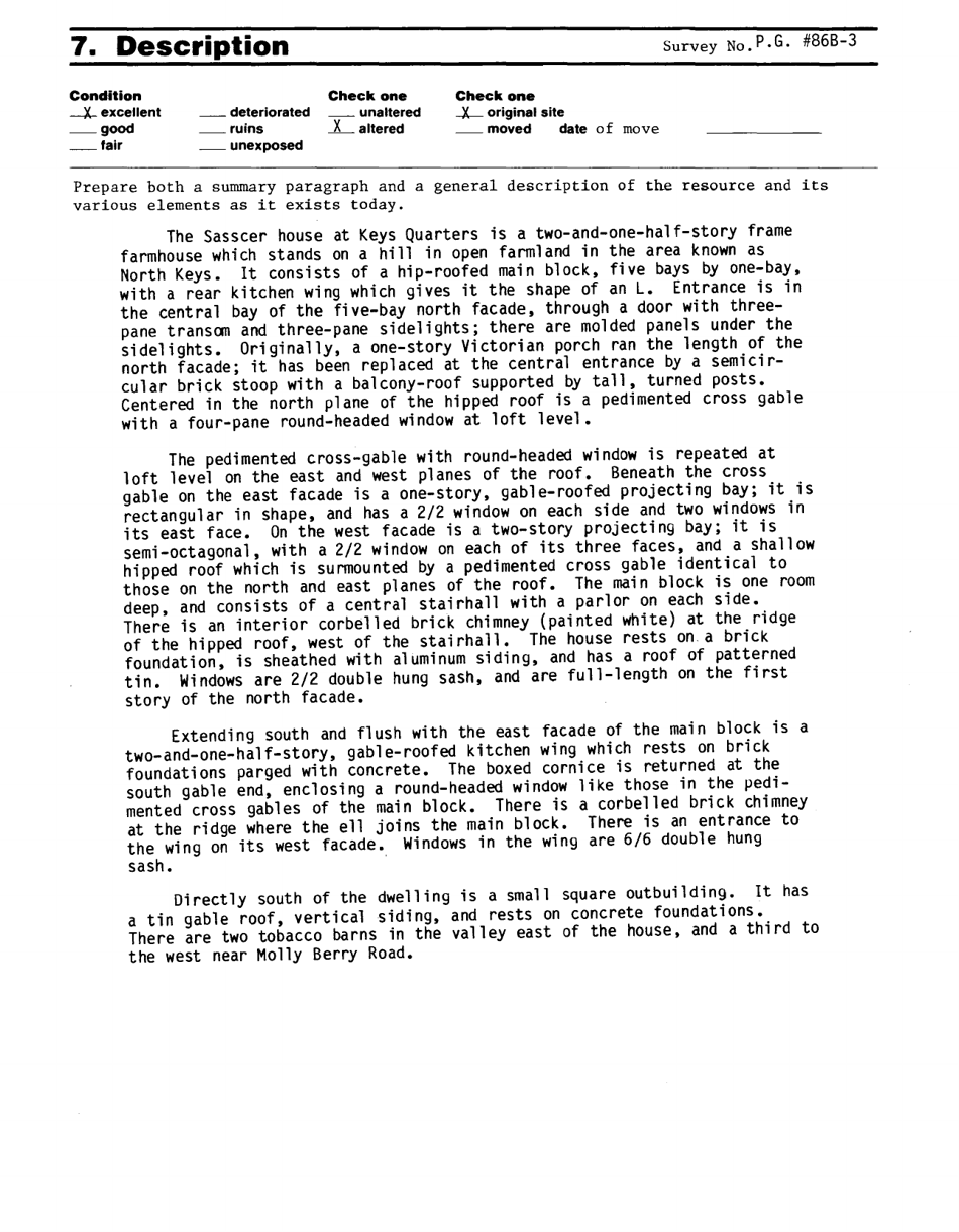 Sample State Historic Sites Inventory Form - Maryland, Page 13