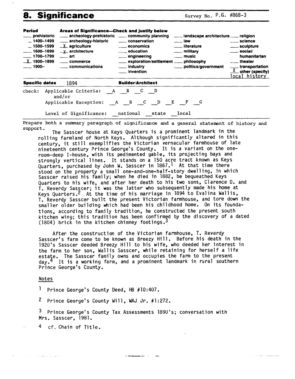 Sample State Historic Sites Inventory Form - Maryland, Page 14