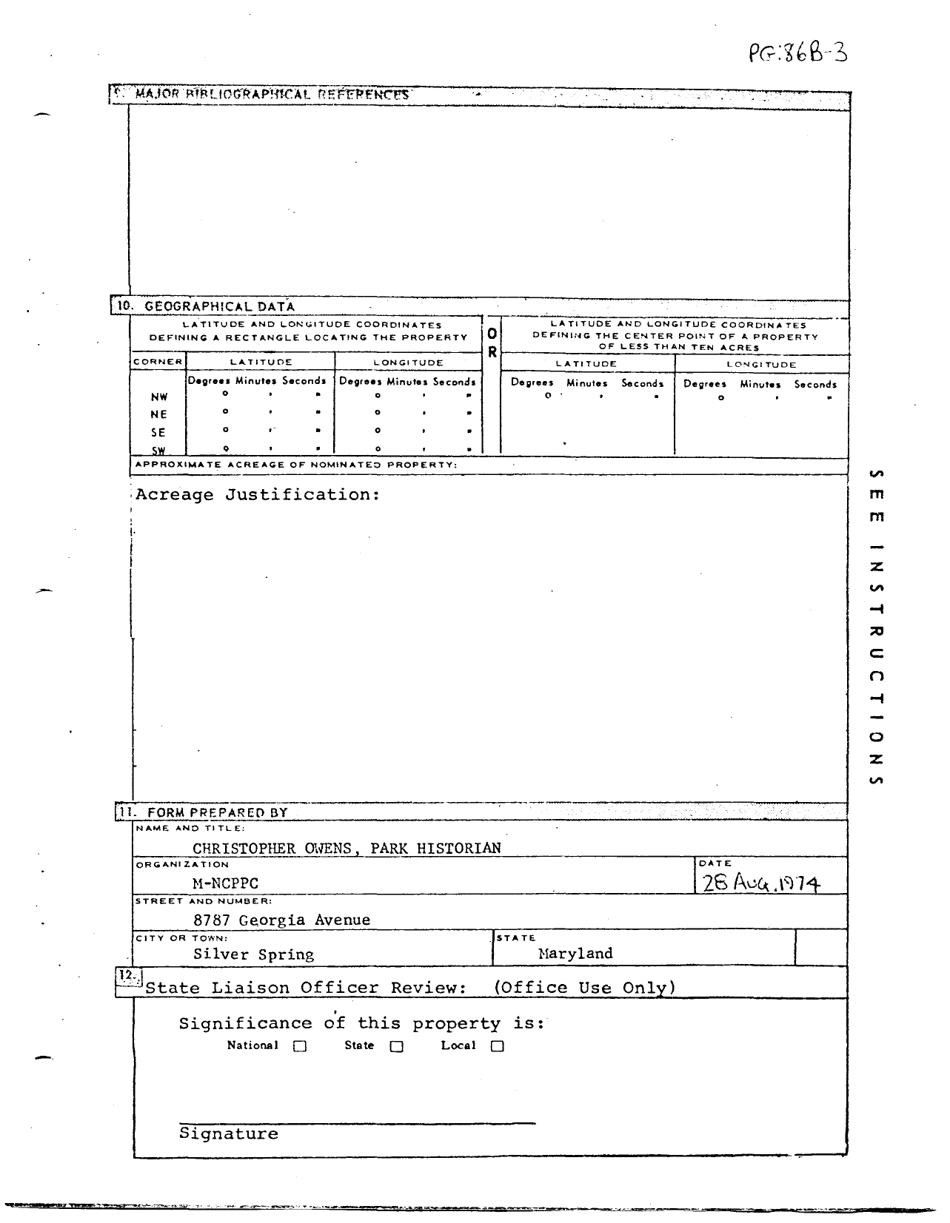 Sample State Historic Sites Inventory Form - Maryland, Page 19