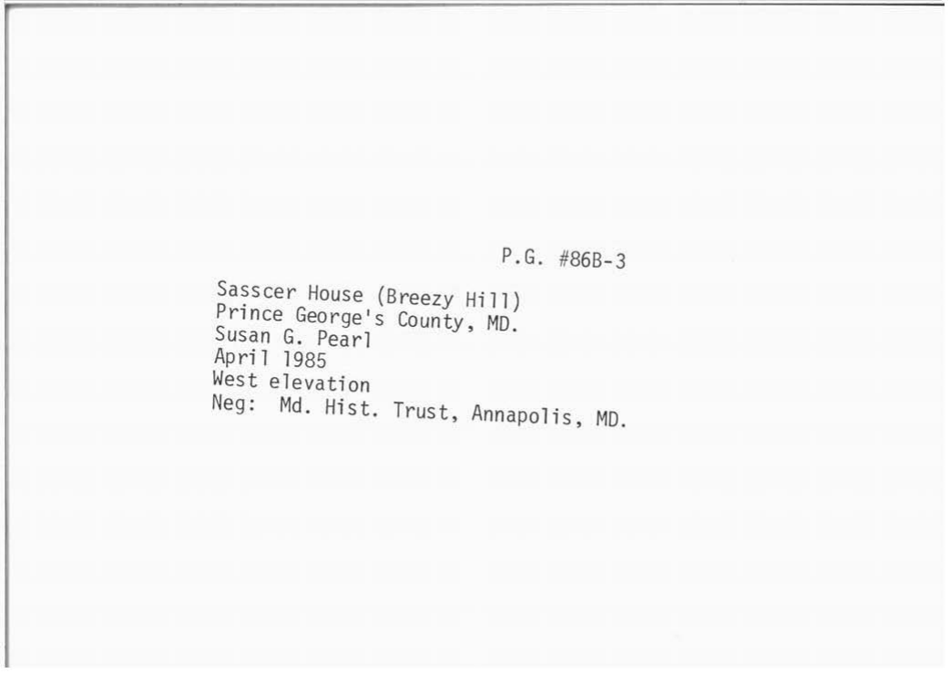 Sample State Historic Sites Inventory Form - Maryland, Page 43