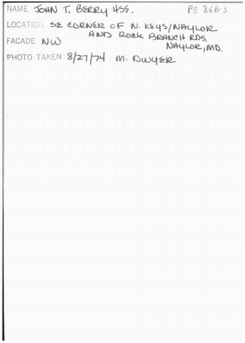 Sample State Historic Sites Inventory Form - Maryland, Page 47