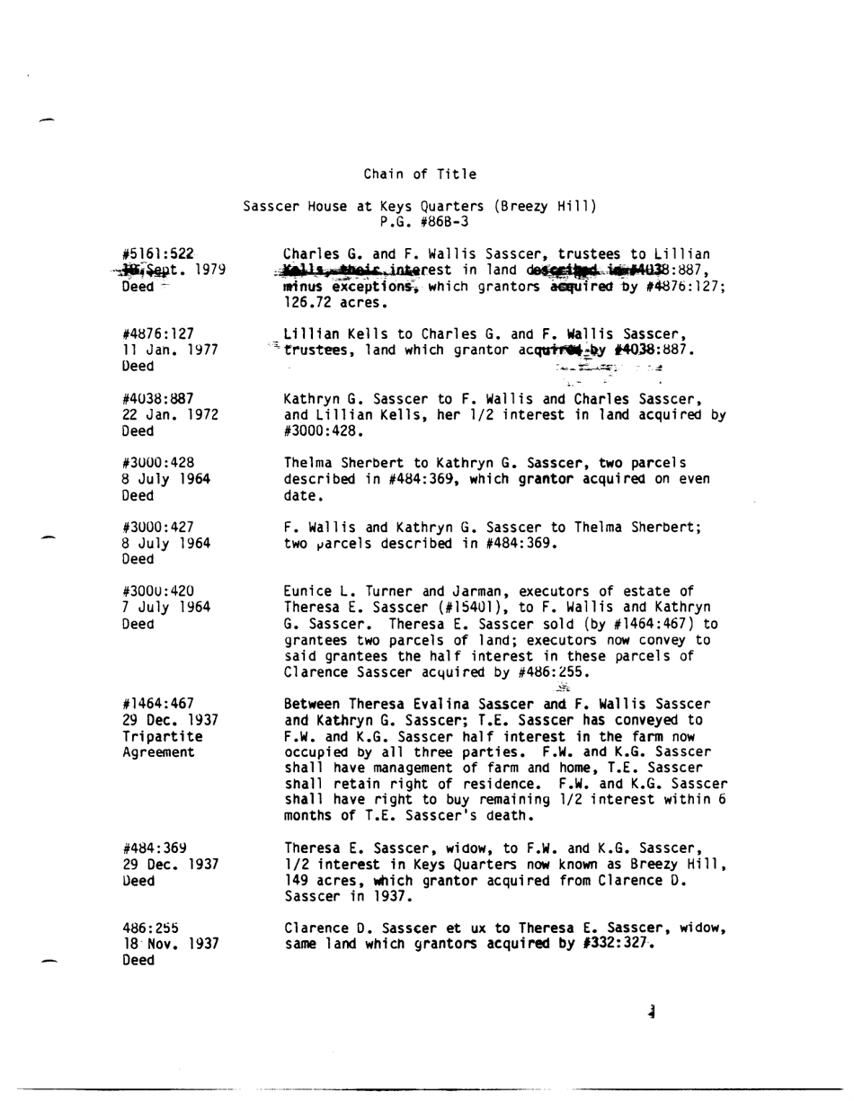 Sample State Historic Sites Inventory Form - Maryland, Page 8
