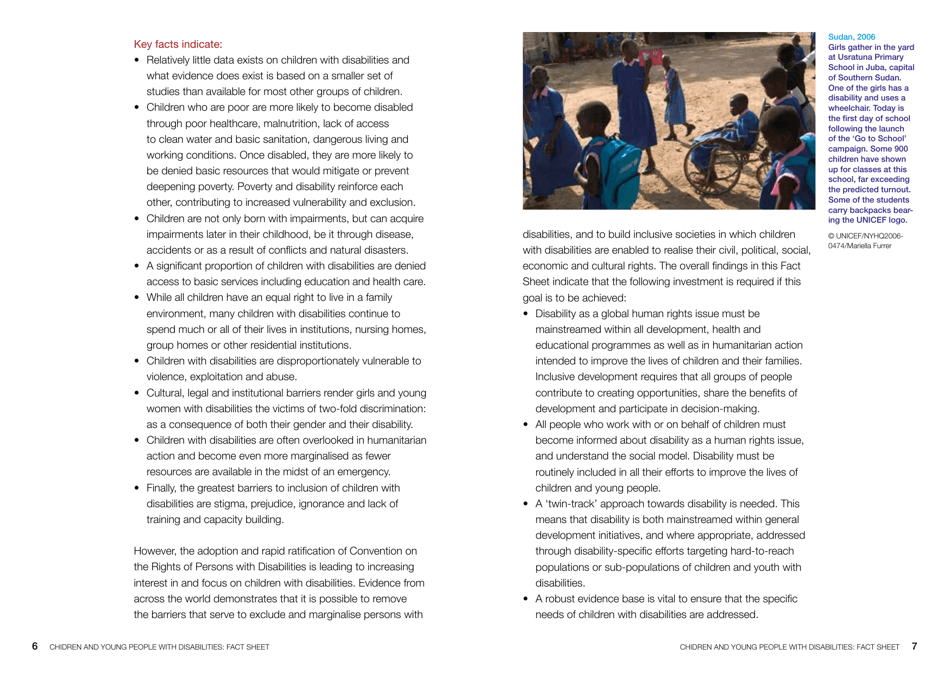 Children and Young People With Disabilities Fact Sheet - Unicef, Page 4