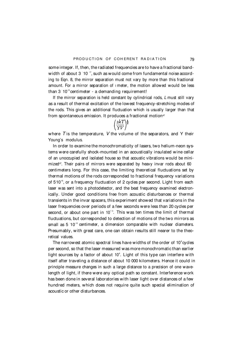Production of Coherent Radiation by Atoms and Molecules - Charles H. Townes, Nobel Lecture, Page 22