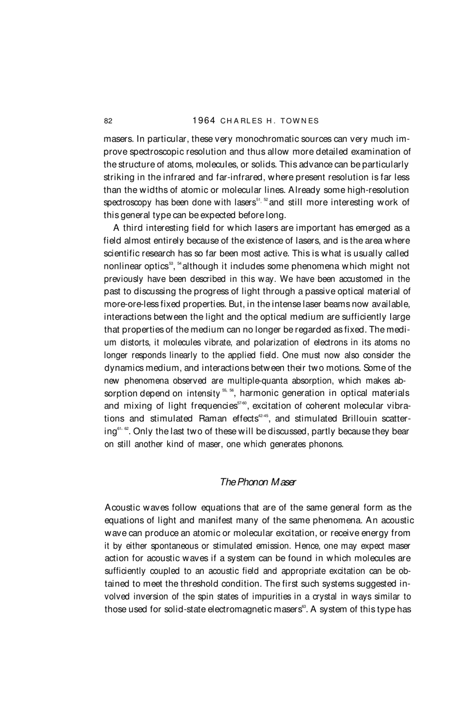 Production of Coherent Radiation by Atoms and Molecules - Charles H. Townes, Nobel Lecture, Page 25
