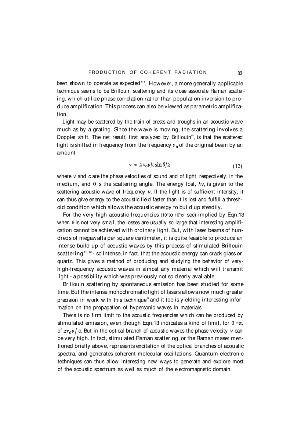 Production of Coherent Radiation by Atoms and Molecules - Charles H. Townes, Nobel Lecture, Page 26