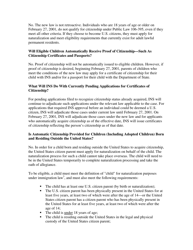 The Child Citizenship Act of 2000 Fact Sheet, Page 2