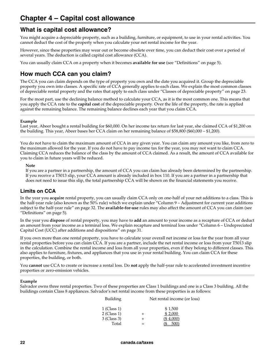 Form T4036 Rental Income - Canada, Page 22