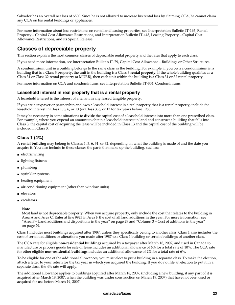 Form T4036 Rental Income - Canada, Page 23