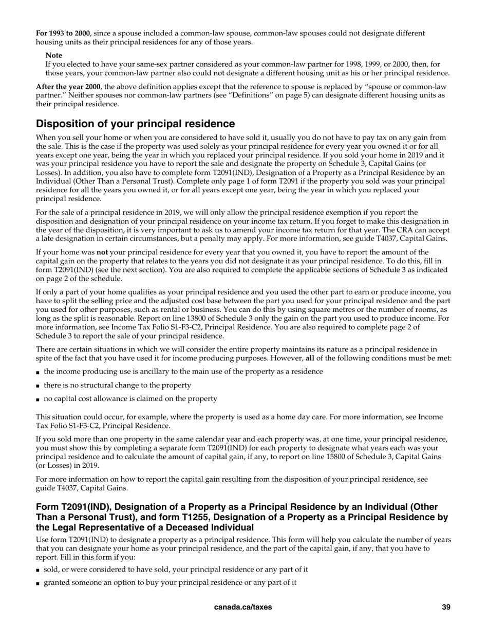 Form T4036 Rental Income - Canada, Page 39