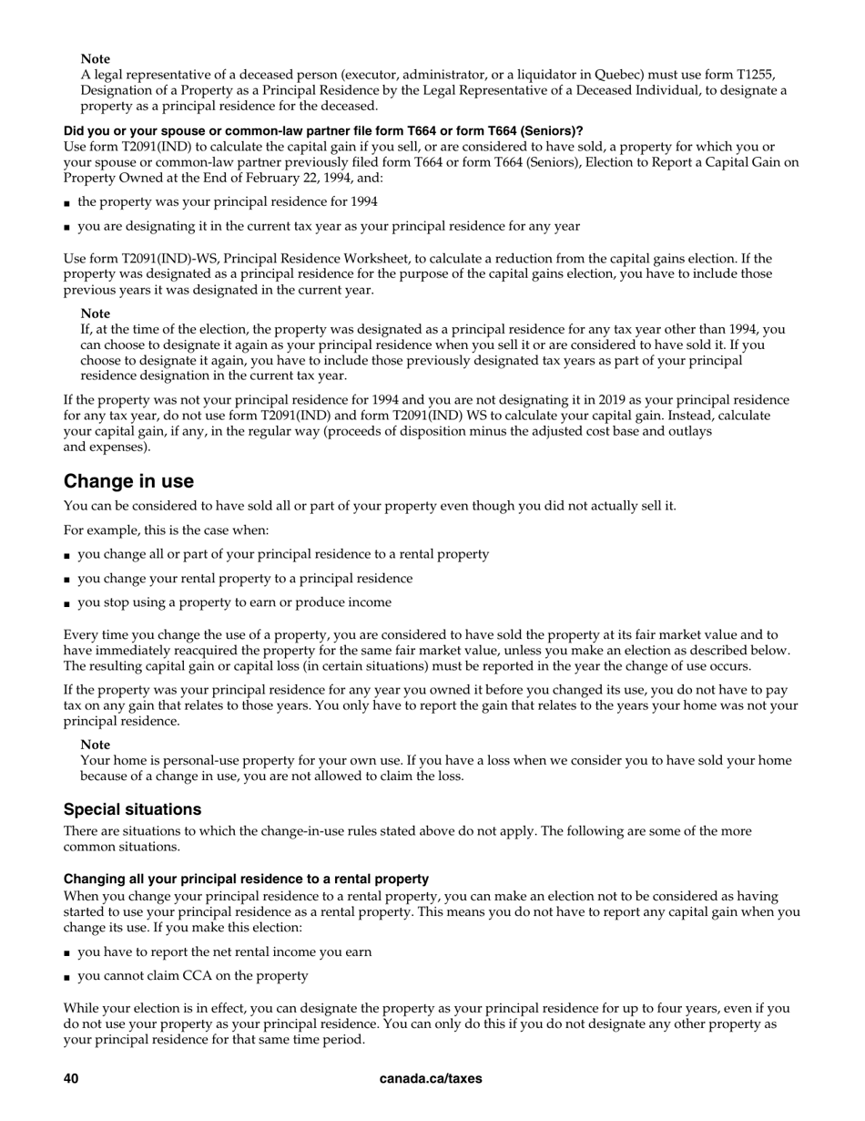 Form T4036 Rental Income - Canada, Page 40
