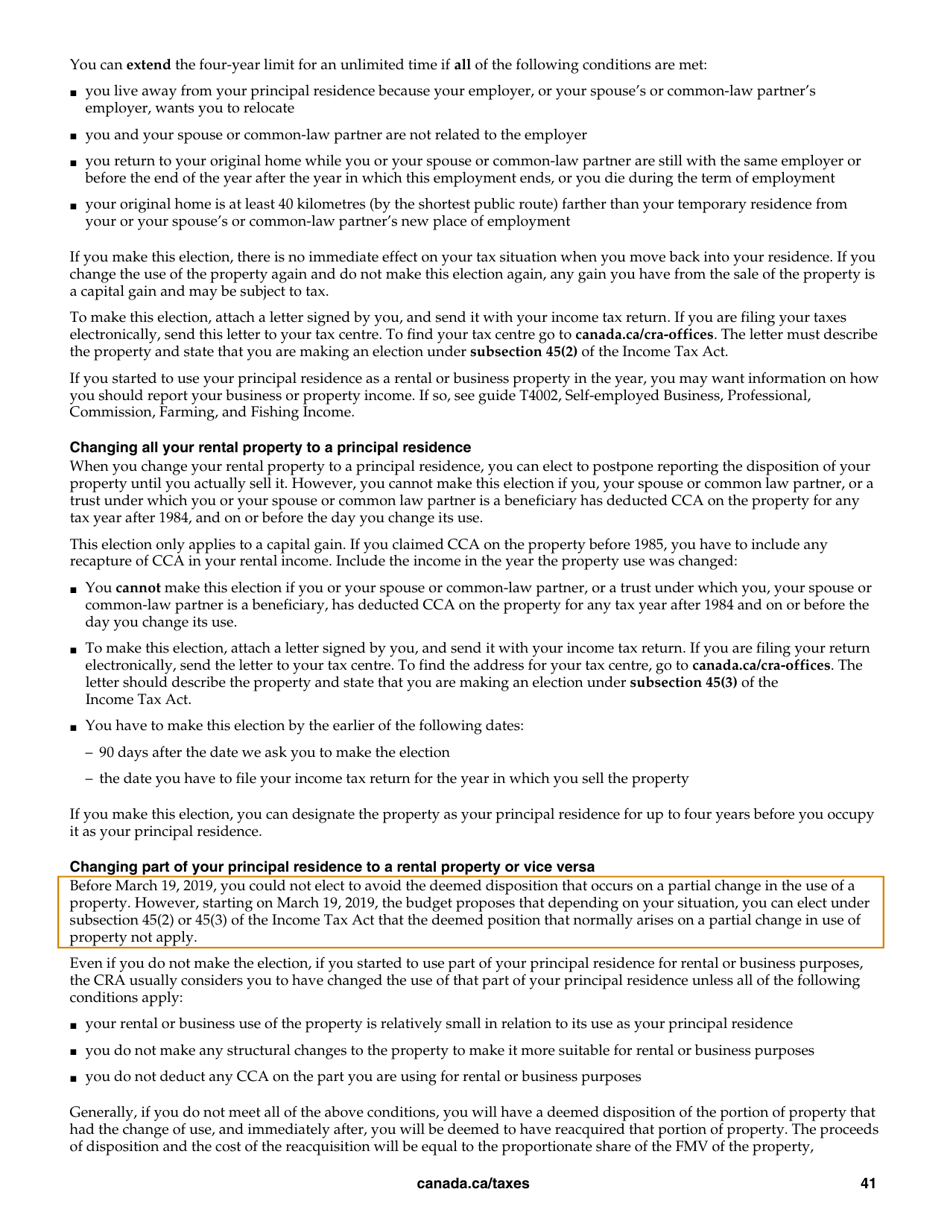 Form T4036 Rental Income - Canada, Page 41