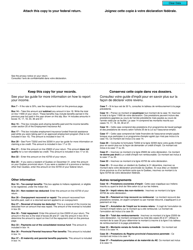 Form T4E &quot;Statement of Employment Insurance and Other Benefits&quot; - Canada (English/French), Page 2