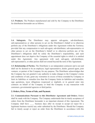 Distribution Agreement Template, Page 2