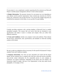 Bid Proposal Template, Page 2
