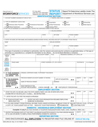 Form DWS-ARK-201 Employer Status Report - Arkansas
