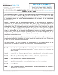 Instructions for Form DWS-ARK-201 Employer Status Report - Arkansas