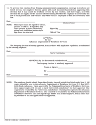 Form RC-1-ARK Employer&#039;s Election to Cover Multi-State Workers Under the Arkansas Division of Workforce Services Law - Arkansas, Page 2