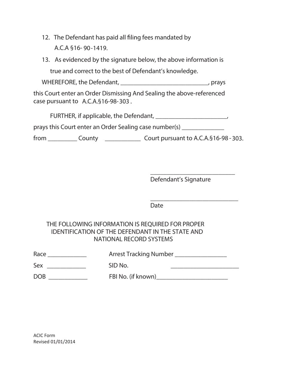 Petition to Dismiss and Seal Offense in Post-adjudication Drug Court Proceeding Pursuant to a.c.a. 16-98-303 (And to Seal Separate Previous Offense From Another Court) - Arkansas, Page 3