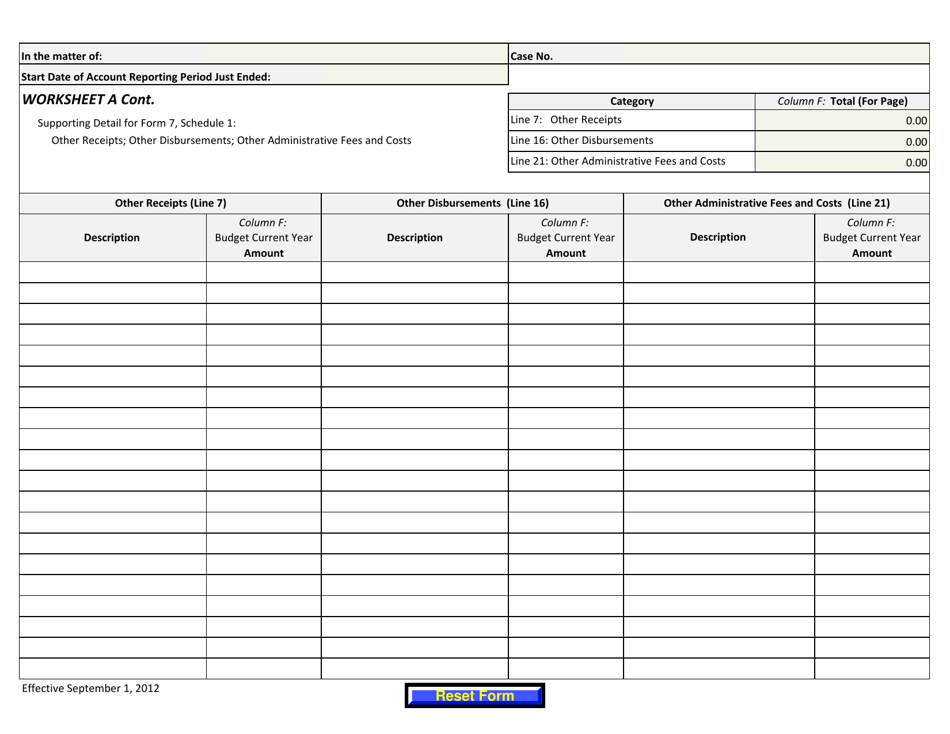 Form 7 Conservators Account - Arizona, Page 3