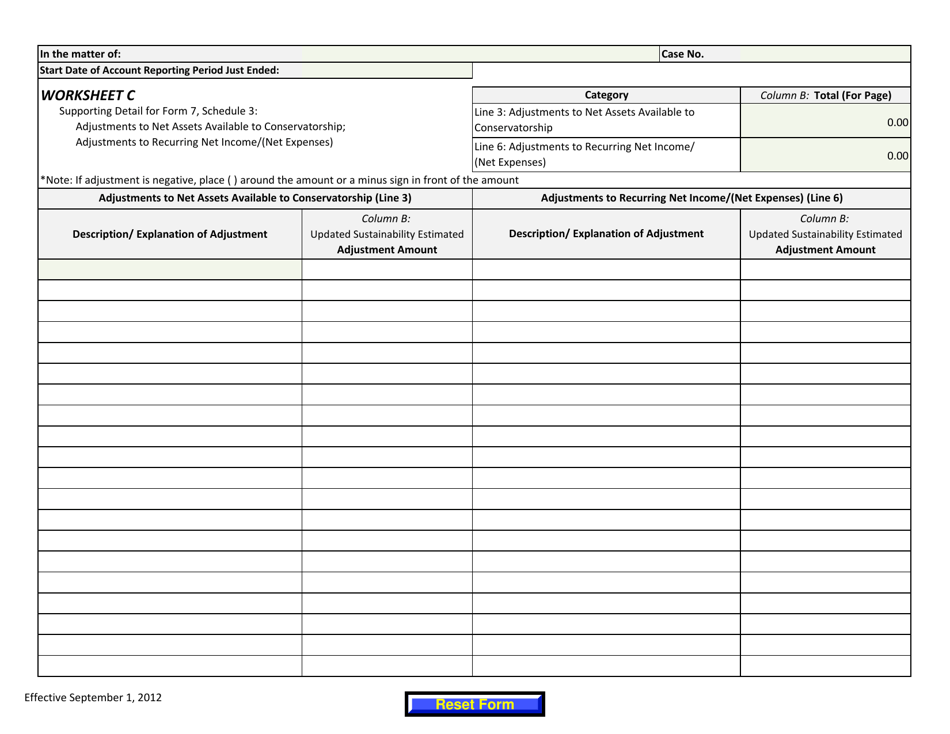 Form 7 Conservators Account - Arizona, Page 8