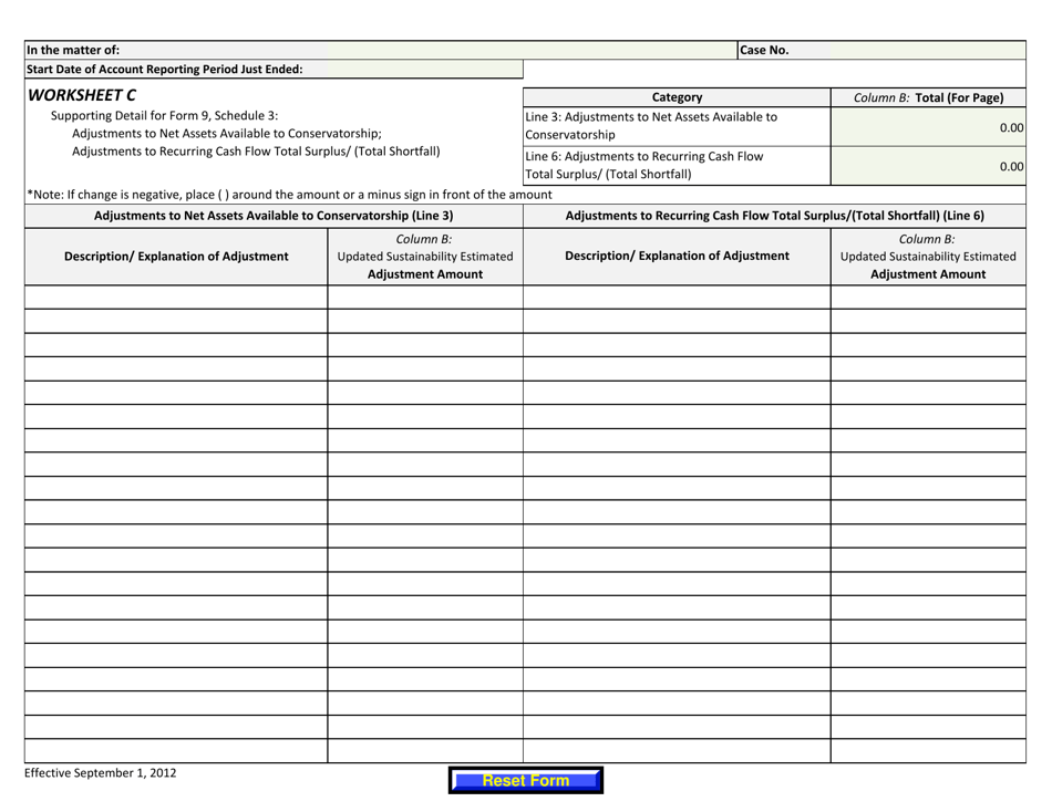 Form 9 Simplified Conservators Account - Arizona, Page 6