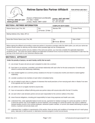 Document preview: Form GEN037 Retiree Same-Sex Partner Affidavit - Alaska