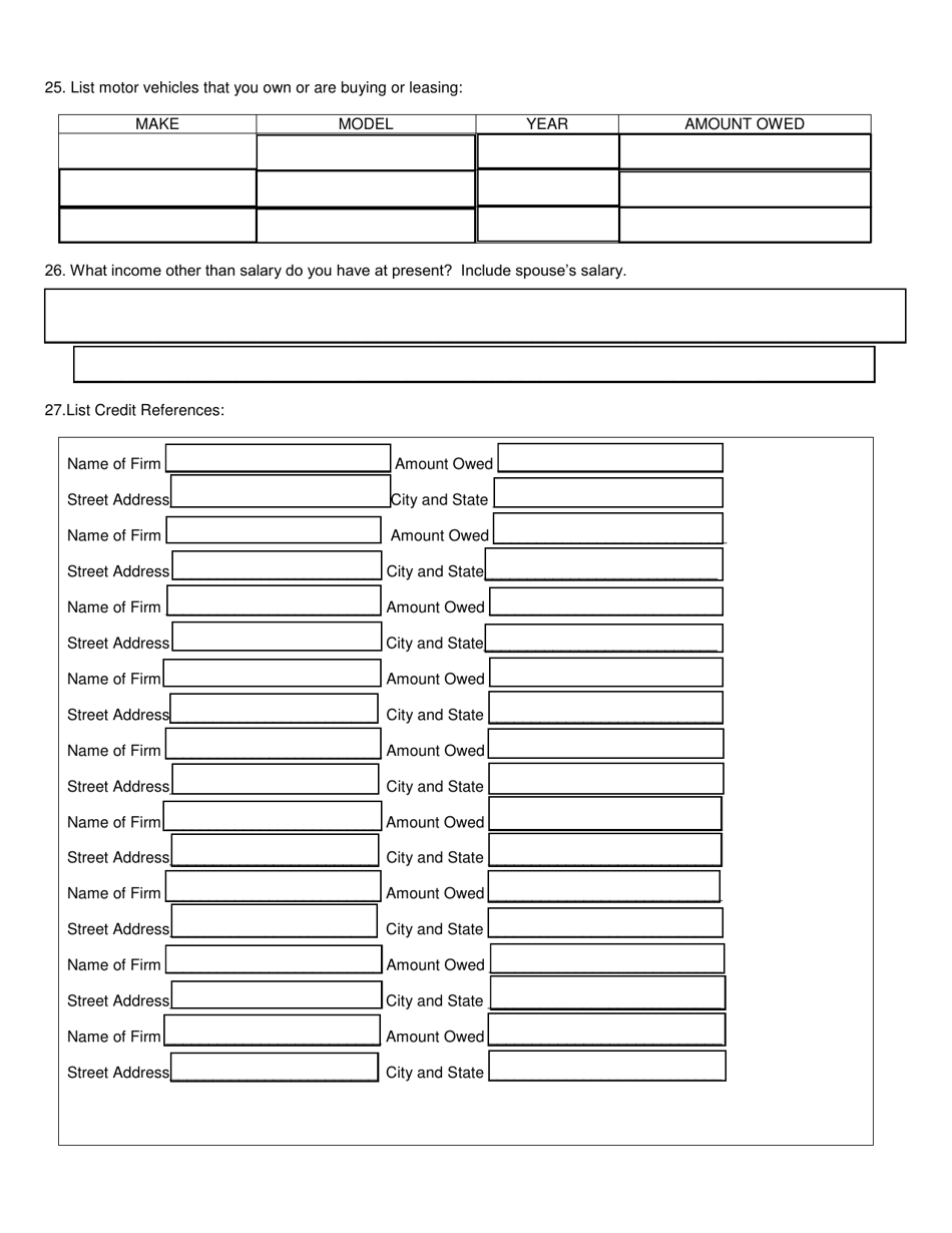 Form F-3 Personal History Statement - Arkansas, Page 5