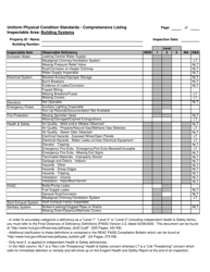 Uniform Physical Condition Standards - Comprehensive Listing, Page 3