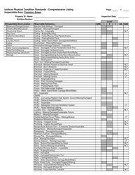 Uniform Physical Condition Standards - Comprehensive Listing, Page 4