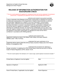 Document preview: Release of Information Authorization for Background Check - Alaska