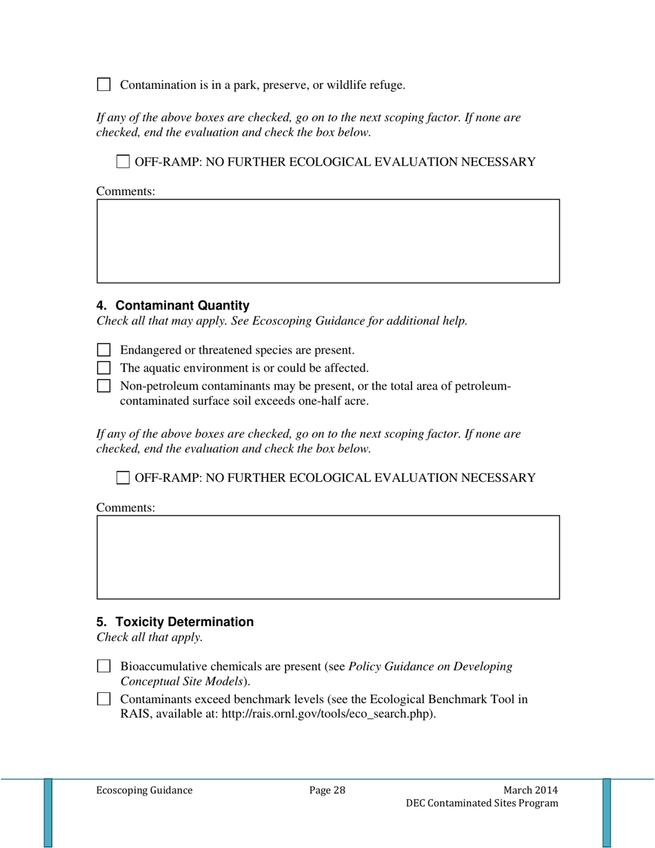 Appendix C Blank Ecoscoping Form - Alaska, Page 3