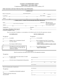 Document preview: Form DL-93 Enrollment/Exclusion Form - Alabama
