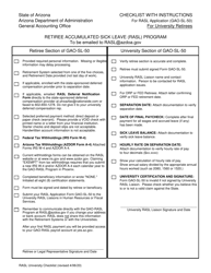 Document preview: Rasl University Employee Checklist - Arizona