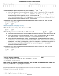 Alaska Medicaid Prior Authorization Form - Human Growth Hormone - Alaska, Page 5