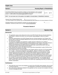 Disaster Recovery Housing Assistance Loan Program Homeowner Application - Arkansas, Page 4