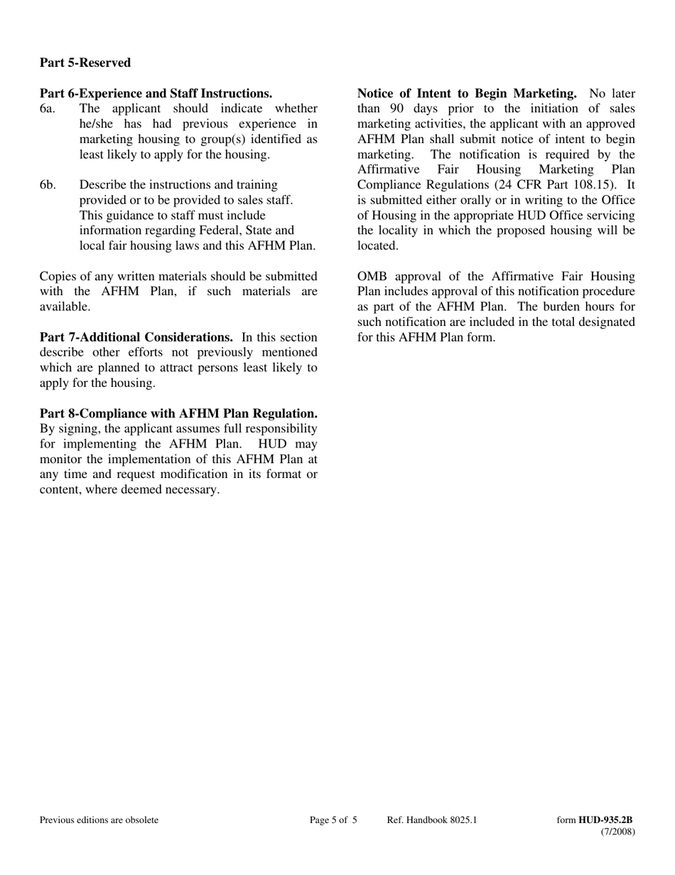 Form HUD 935 2B Fill Out Sign Online And Download Fillable PDF Templateroller