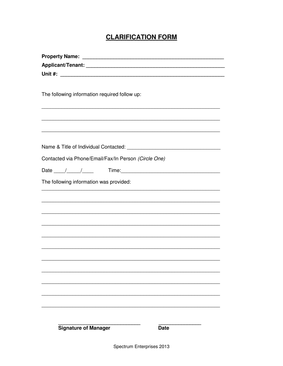 Arkansas Clarification Form - Fill Out, Sign Online and Download PDF ...