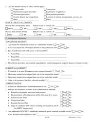 ADFA Form 111 Management Review Questionnaire - Arkansas, Page 4